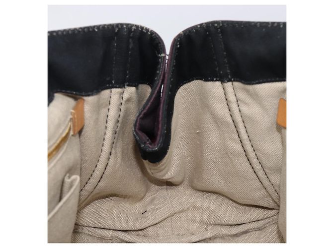 Borsa PRADA Canapa GM Canvas Nero Rosa Auth 201284 - vista 21