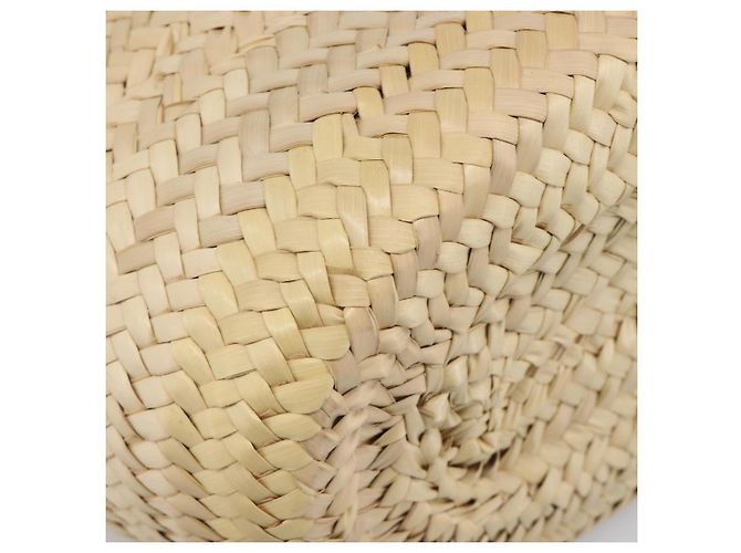 Borsa Tote PRADA in palma intrecciata Raffia Beige Auth 203649M - vista 15