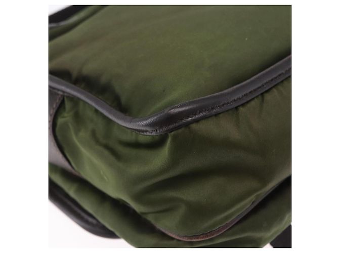 PRADA Schultertasche Nylon Khaki Silver Auth mr2884 Silber - Ansicht 22