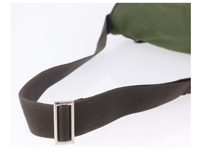 PRADA Schultertasche Nylon Khaki Silver Auth mr2884 Silber - Ansicht 9