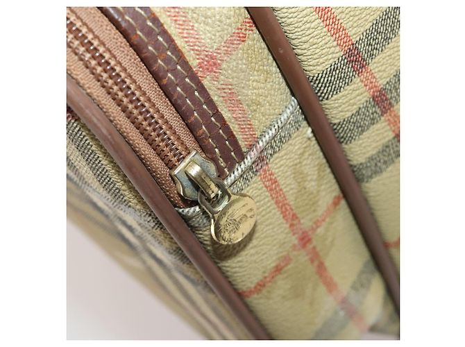 Bolsa Boston Burberrys Nova Check PVC Beige Gold Auth bs36905 Bege Dourado - vista 22