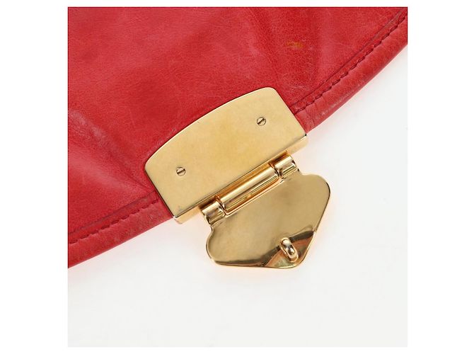 Borsa a mano Miu Miu in pelle 2way rossa tono oro Auth 167603V Rosso - vista 25