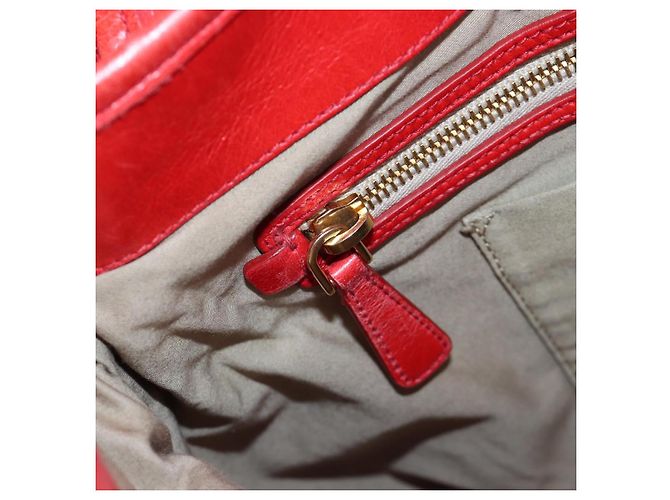 Borsa a mano Miu Miu in pelle 2way rossa tono oro Auth 167603V Rosso - vista 32