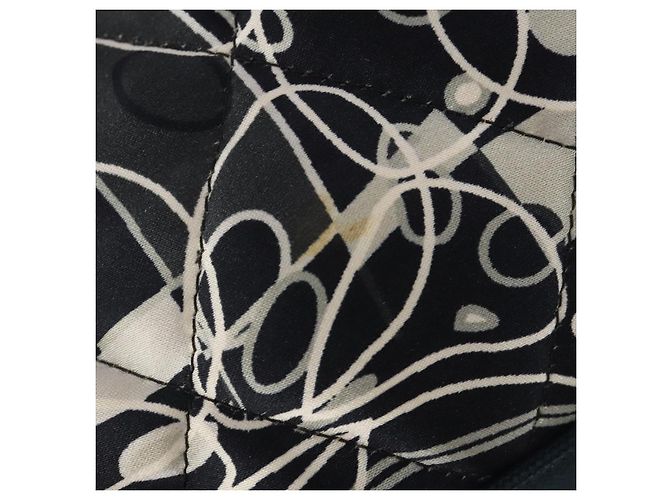 CHANEL Chain Tote Bag Nylon Schwarz Silber CC Auth 203235A - Ansicht 12