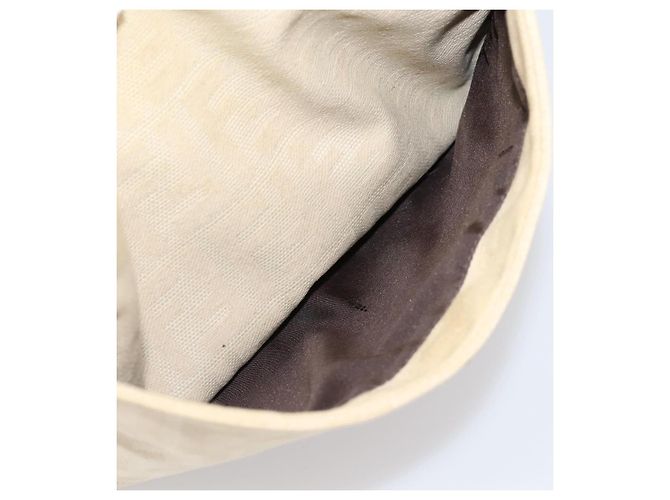 FENDI Zucca Canvas Mamma Baguette Tote Bag Beige Silver Auth BA15795A Silber - Ansicht 25