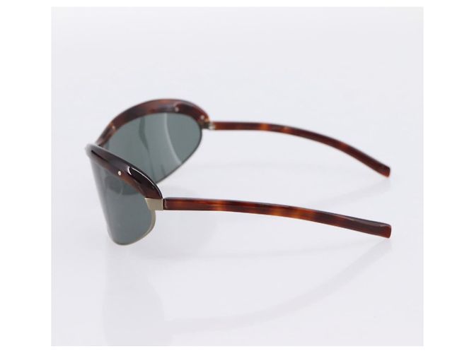 Gafas de sol BOTTEGA VENETA Plástico Marrón Plata Auth BA15579V Castaño - vista 5