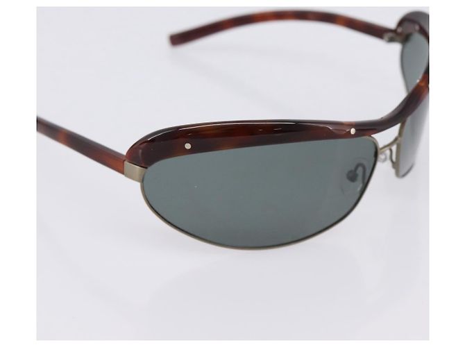 Gafas de sol BOTTEGA VENETA Plástico Marrón Plata Auth BA15579V Castaño - vista 6