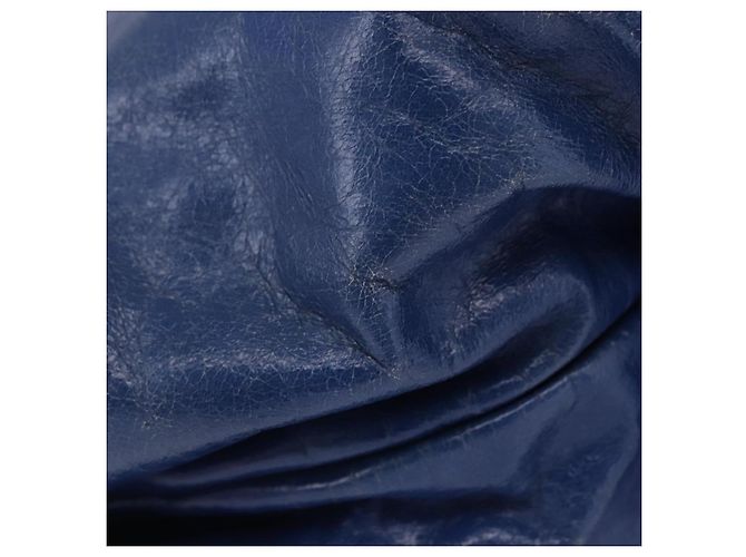 Borsa a mano Miu Miu Vitellolux 2way Blue Silver Auth 204308A Argento - vista 14