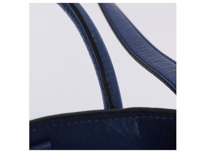 Borsa a mano Miu Miu Vitellolux 2way Blue Silver Auth 204308A Argento - vista 20