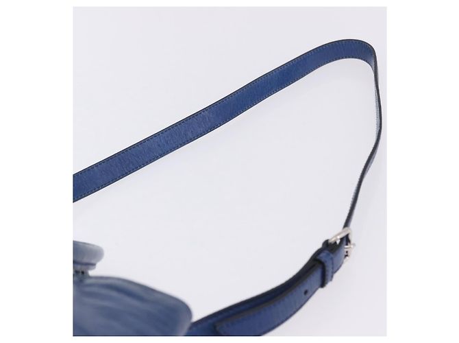 Borsa a mano Miu Miu Vitellolux 2way Blue Silver Auth 204308A Argento - vista 22