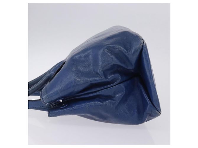 Borsa a mano Miu Miu Vitellolux 2way Blue Silver Auth 204308A Argento - vista 7