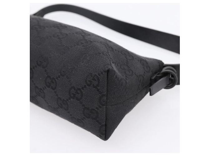 Borsa GUCCI GG Canvas Nero Argento 103399 Auth BA15792V - vista 12