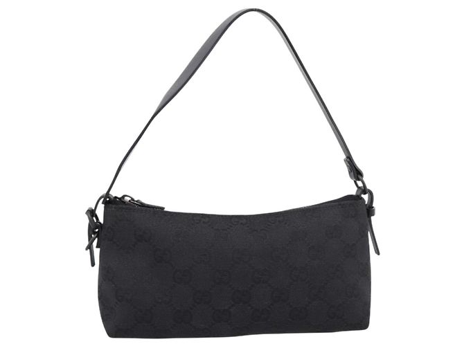 Borsa GUCCI GG Canvas Nero Argento 103399 Auth BA15792V - vista 2
