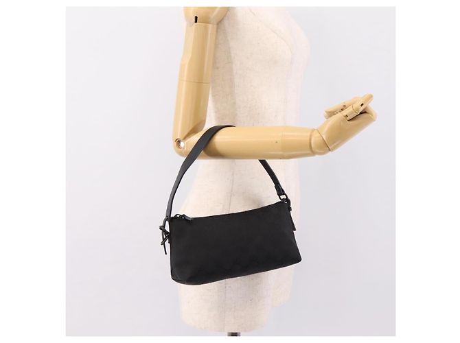 Borsa GUCCI GG Canvas Nero Argento 103399 Auth BA15792V - vista 21