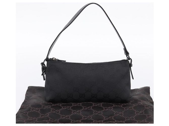 Borsa GUCCI GG Canvas Nero Argento 103399 Auth BA15792V - vista 22