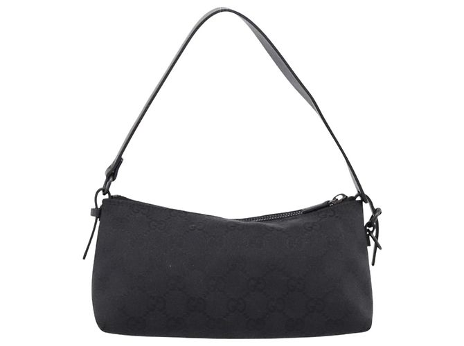 Borsa GUCCI GG Canvas Nero Argento 103399 Auth BA15792V - vista 3