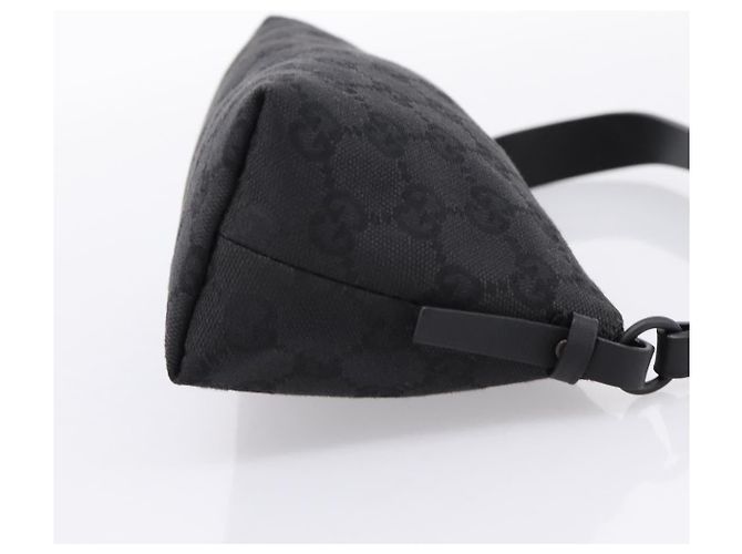 Borsa GUCCI GG Canvas Nero Argento 103399 Auth BA15792V - vista 5