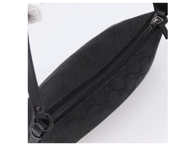 Borsa GUCCI GG Canvas Nero Argento 103399 Auth BA15792V - vista 6