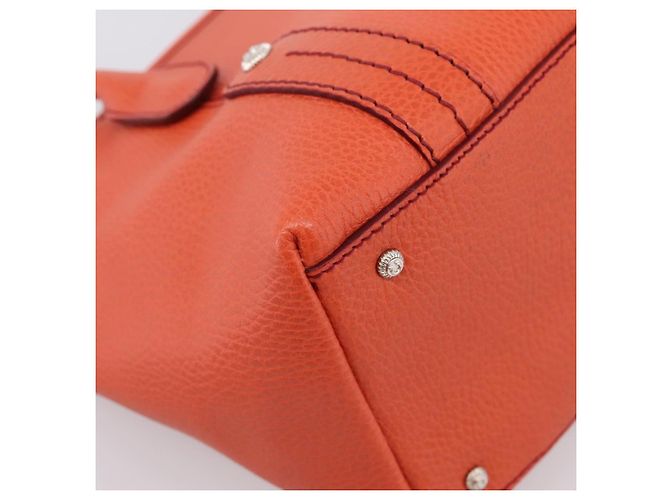 Borsa Salvatore Ferragamo in pelle arancione e argento Auth BA15525A - vista 11