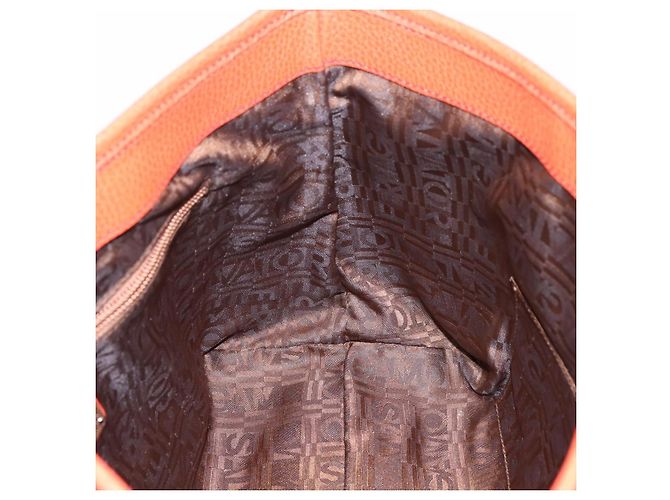 Borsa Salvatore Ferragamo in pelle arancione e argento Auth BA15525A - vista 17
