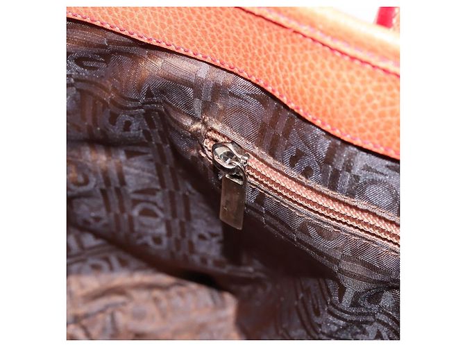 Borsa Salvatore Ferragamo in pelle arancione e argento Auth BA15525A - vista 19