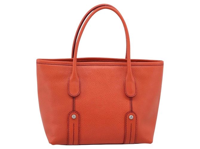 Borsa Salvatore Ferragamo in pelle arancione e argento Auth BA15525A - vista 3