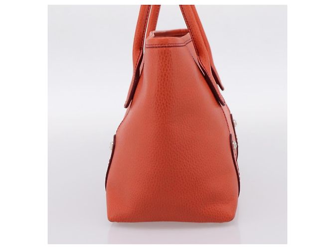 Borsa Salvatore Ferragamo in pelle arancione e argento Auth BA15525A - vista 5