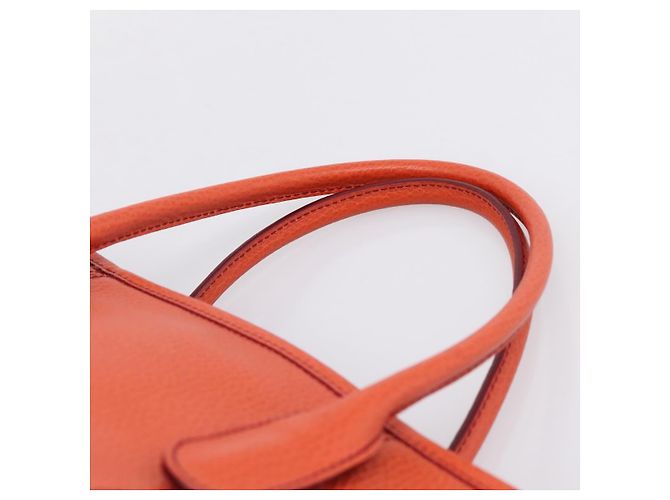 Borsa Salvatore Ferragamo in pelle arancione e argento Auth BA15525A - vista 8