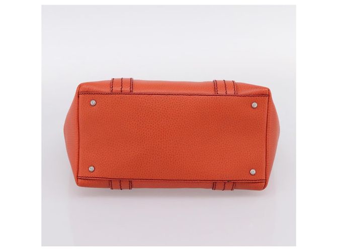 Borsa Salvatore Ferragamo in pelle arancione e argento Auth BA15525A - vista 9