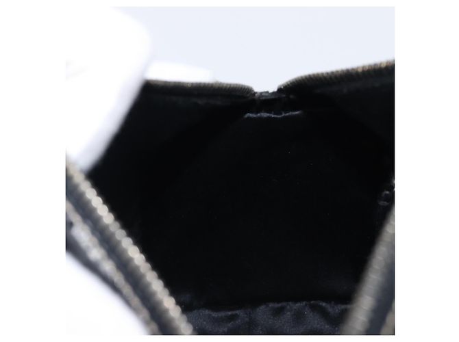 Bolsa de mão PRADA Couro envernizado Black Silver Auth 204066A Preto Prata - vista 20