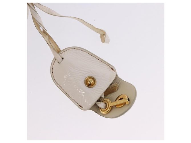 Borsa Miu Miu Matelassé in vernice 2way White Gold Tone Auth BA15492A Bianco - vista 10