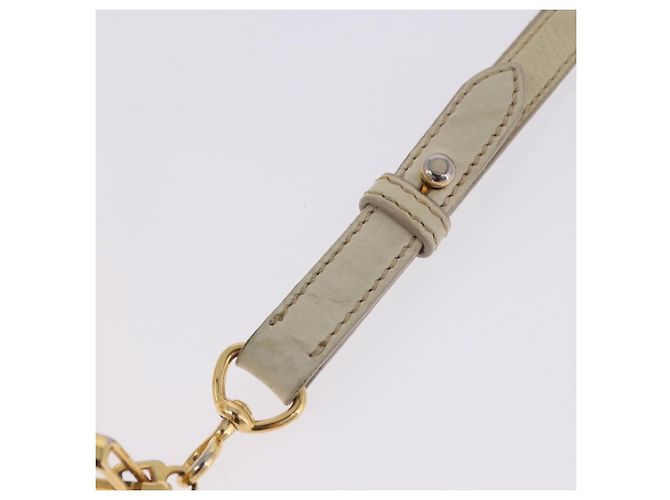 Borsa Miu Miu Matelassé in vernice 2way White Gold Tone Auth BA15492A Bianco - vista 16