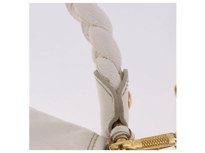 Borsa Miu Miu Matelassé in vernice 2way White Gold Tone Auth BA15492A Bianco - vista 18