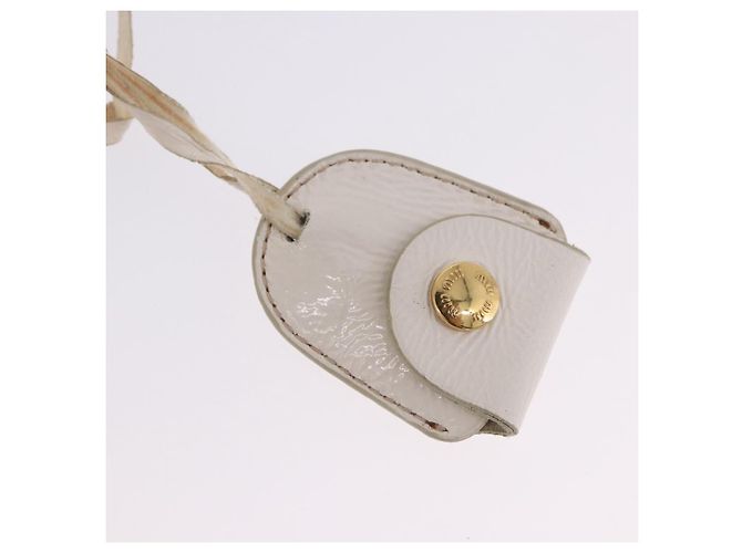 Borsa Miu Miu Matelassé in vernice 2way White Gold Tone Auth BA15492A Bianco - vista 24