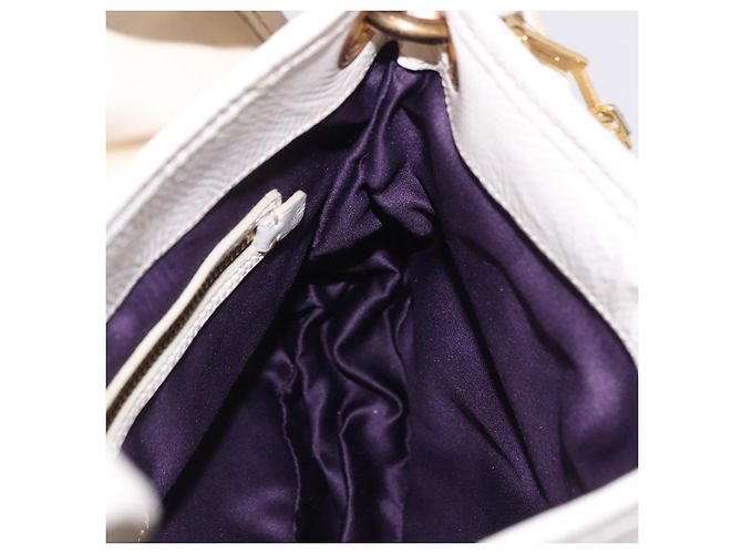 Borsa Miu Miu Matelassé in vernice 2way White Gold Tone Auth BA15492A Bianco - vista 30