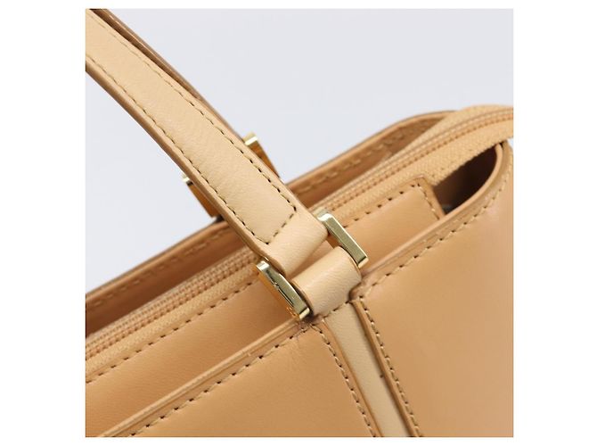 Borsa a mano BURBERRY in pelle Beige Gold Auth 203613A D'oro - vista 11