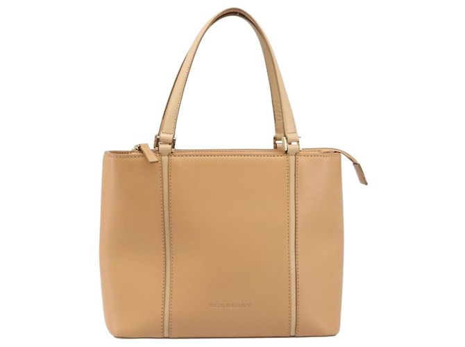 Borsa a mano BURBERRY in pelle Beige Gold Auth 203613A D'oro - vista 13