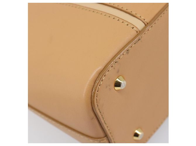 Borsa a mano BURBERRY in pelle Beige Gold Auth 203613A D'oro - vista 17