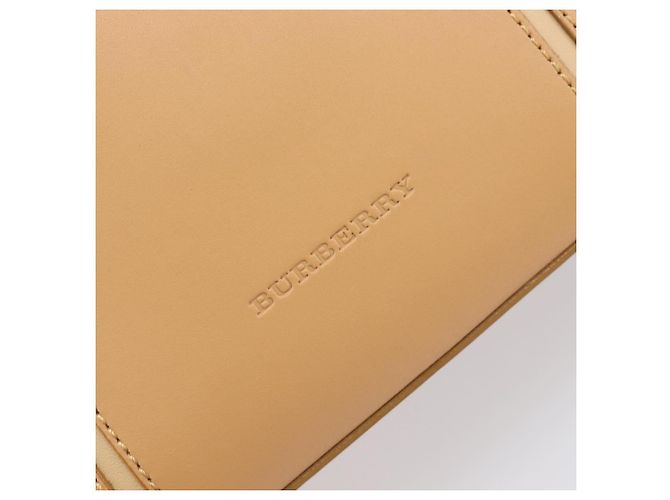 Borsa a mano BURBERRY in pelle Beige Gold Auth 203613A D'oro - vista 18