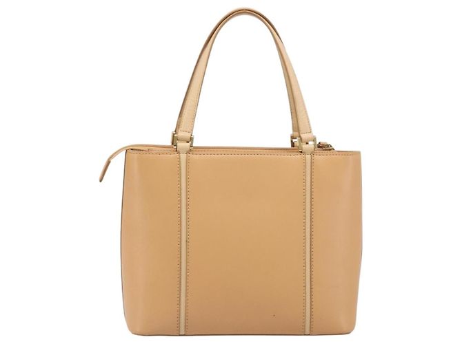 Borsa a mano BURBERRY in pelle Beige Gold Auth 203613A D'oro - vista 2