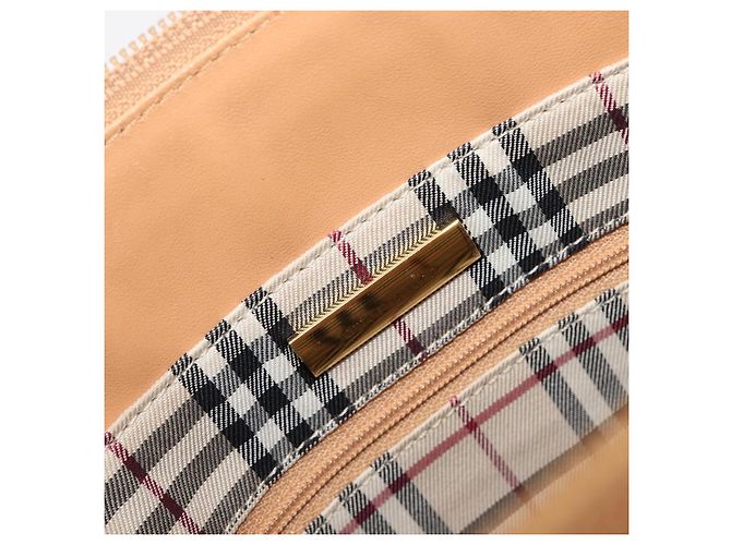 Borsa a mano BURBERRY in pelle Beige Gold Auth 203613A D'oro - vista 20