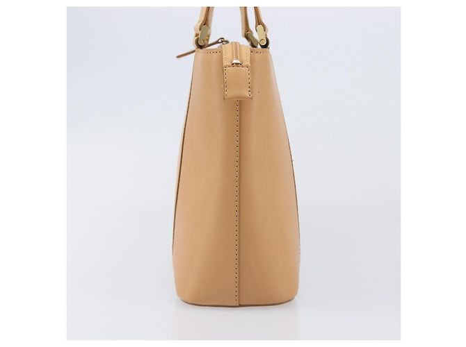 Borsa a mano BURBERRY in pelle Beige Gold Auth 203613A D'oro - vista 4