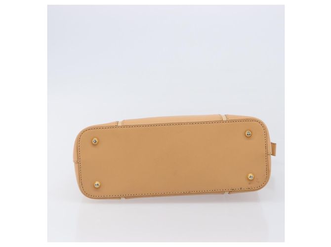 Borsa a mano BURBERRY in pelle Beige Gold Auth 203613A D'oro - vista 5