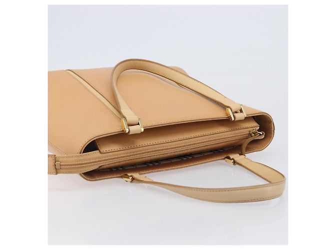 Borsa a mano BURBERRY in pelle Beige Gold Auth 203613A D'oro - vista 7