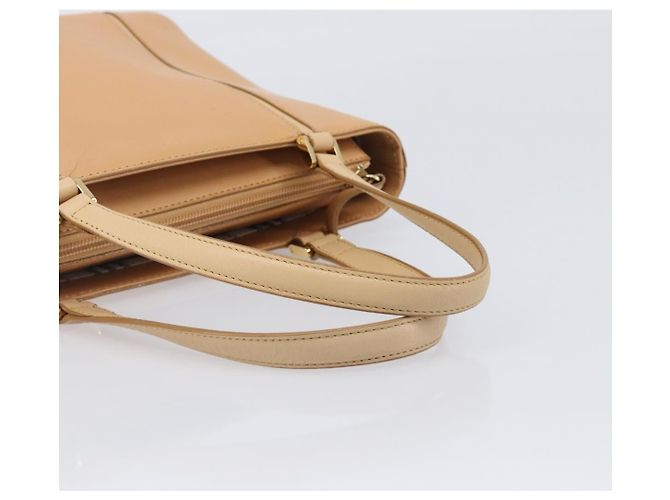 Borsa a mano BURBERRY in pelle Beige Gold Auth 203613A D'oro - vista 8