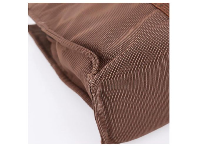 Hermès HERMES Her Line MM Handtasche Canvas Brown Silver Auth 205885A Braun Silber - Ansicht 11