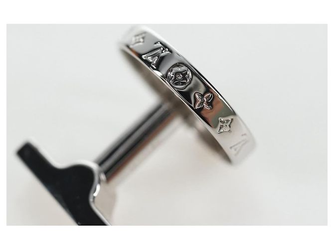 Gemelli LOUIS VUITTON Damier Graphite LV Catch Cuffs M80188 LV Auth 202616V Argento Damier ebene - vista 33