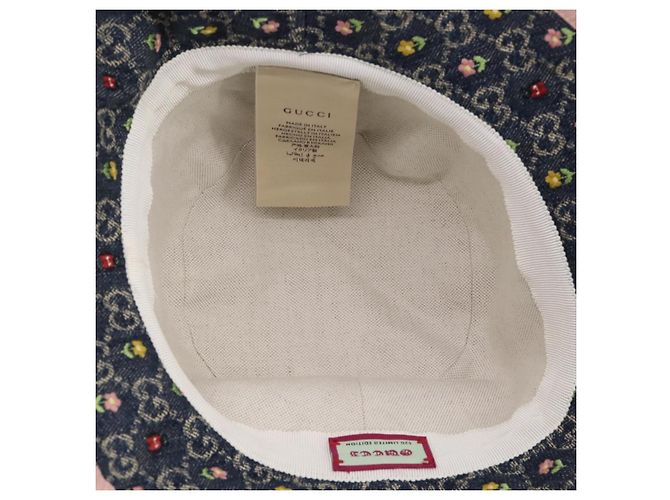GUCCI GG Canvas Bucket Hat Denim M Blue Auth 203845M Blau - Ansicht 10