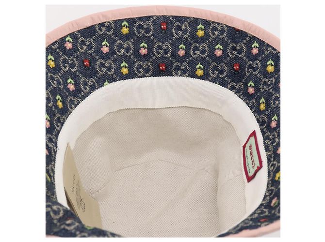 GUCCI GG Canvas Bucket Hat Denim M Blue Auth 203845M Blau - Ansicht 11