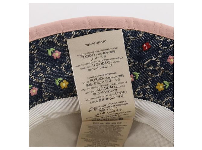 GUCCI GG Canvas Bucket Hat Denim M Blue Auth 203845M Blau - Ansicht 13
